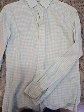 Polo Ralph Lauren Regent Custom Fit Green Plaid Button Down Shirt Men’s L